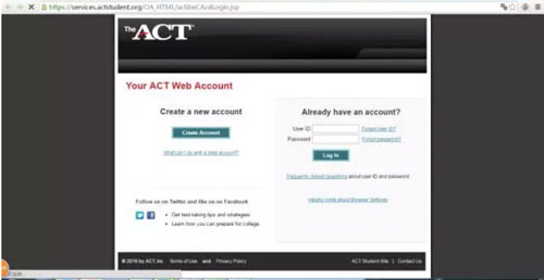 ACT考試報名流程