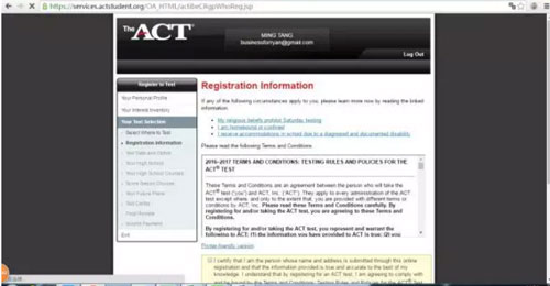 ACT考試報名流程