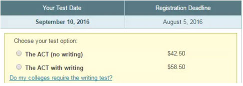 ACT考試報名流程