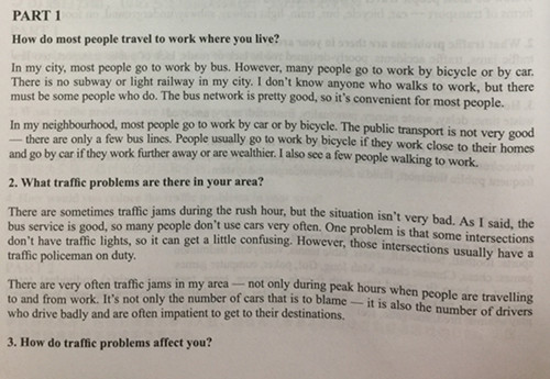 劍橋雅思6口語test3part1范文 劍橋雅思6口語test3part1范文