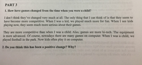 劍橋雅思6口語test3part3范文 劍橋雅思6口語test3part3范文