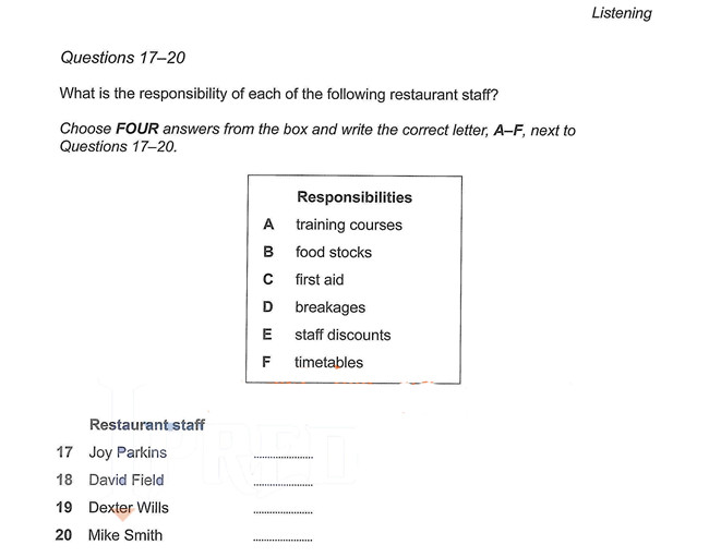 劍橋雅思12聽力題型 劍橋雅思12聽力題型