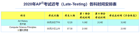 AP考試時間